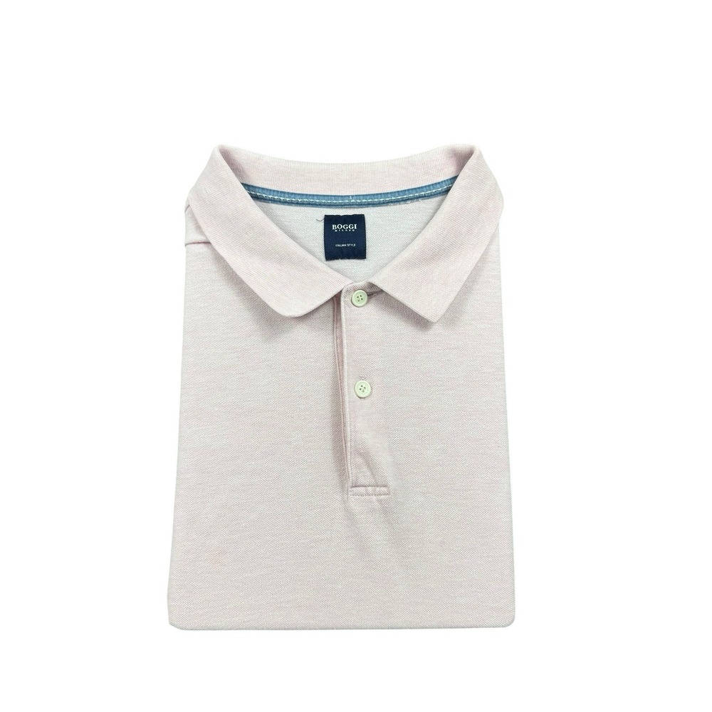Boggi Milano Mens Light Pink Cotton Short Sleeve Polo Shirt Size 2XL